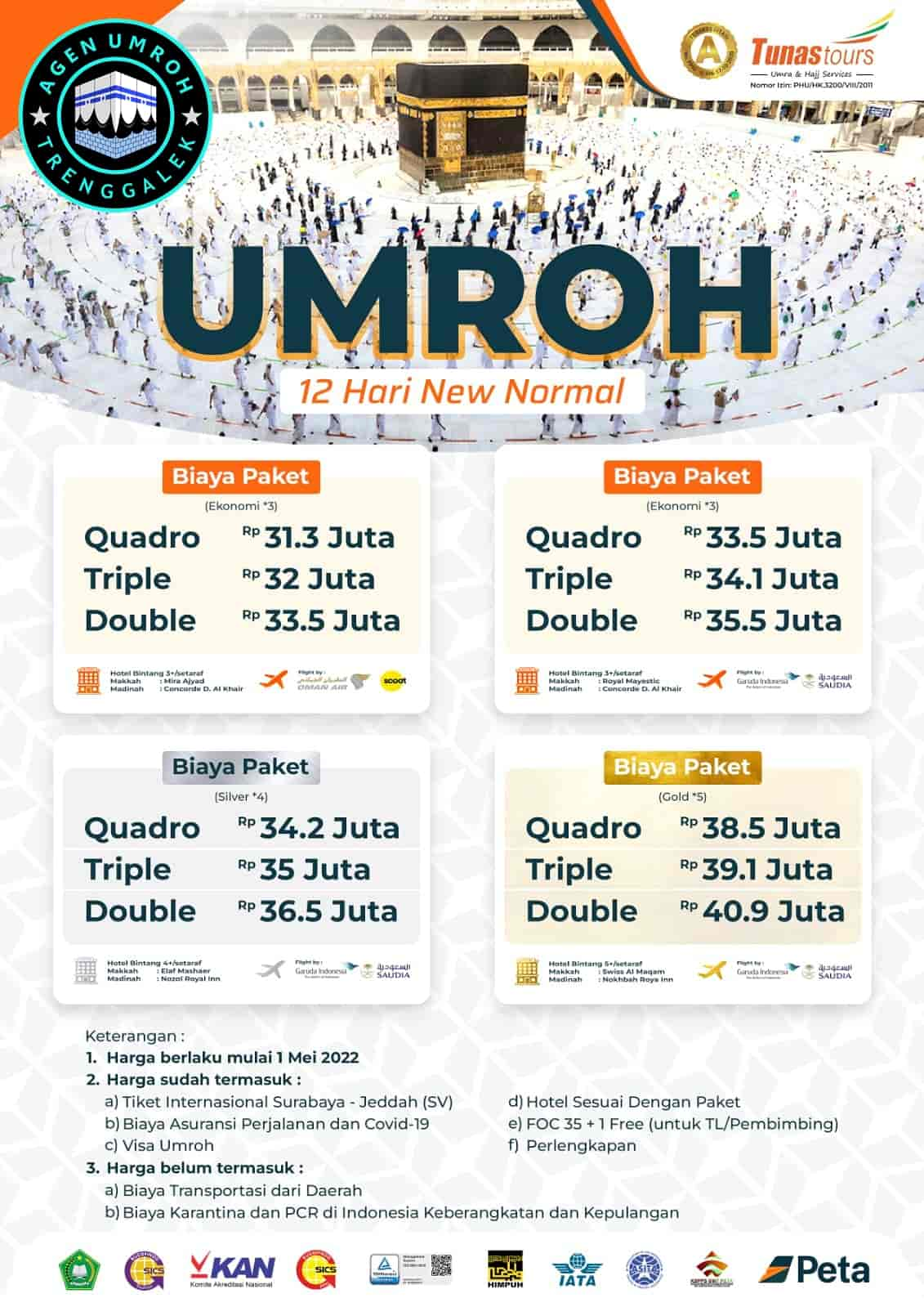 paket umroh regular 12 hari