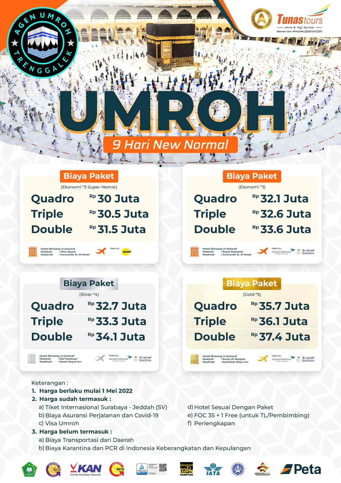 paket umroh regular 9 hari